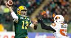 Eskimos thump Lions to secure second place in the West