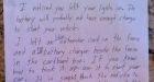 I noticed you left your lights on: Edmonton Good Samaritans note goes viral  | Globalnews.ca