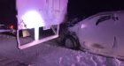 Minivan stuck under tractor-trailer dragged 25 km during storm