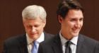 Justin Trudeau and Stephen Harper meet as transition begins