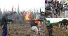 Christian militia Red God's Defenders burn ISIS flag in the Philippines