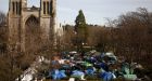 Victoria's tent city and a neighbourhood on the edge