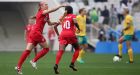 Canada's soccer women break Olympic records in 1st match