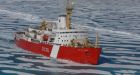 Research ship mapping Arctic Ocean near North Pole