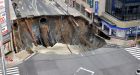 Sinkhole takes bite out of Japanese city